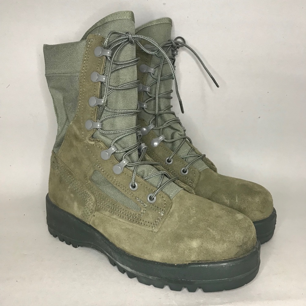 Belleville Khaki steel toe military combat boots